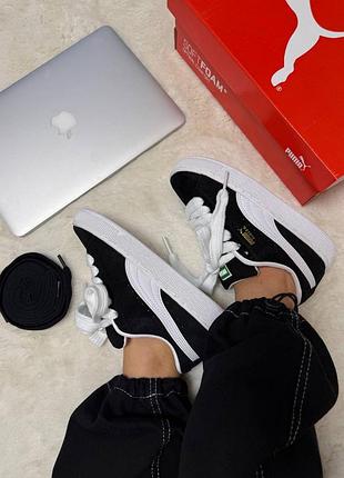 Puma suede xl black white