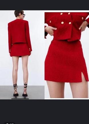 Червона спідниця zara