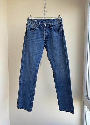 Чоловічі прямі джинси levis premium lot 501 145th anniversary original red tab button fly straight leg regular fit 5 pocket denim jeans 29x31 w29 w28