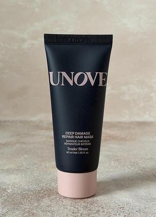 Unove - deep damage repair hair mask — tender bloom - інтенсивна відновлююча маска для волосся, 40 ml