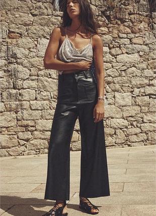 Шкіряні штани zara