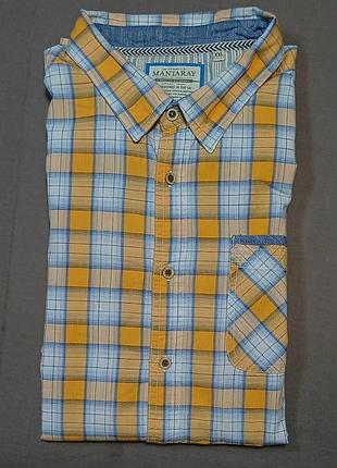 Воротник 49 см mantaray deberhams size xxl 18-18 1/2 / 46-46cm в клетку сорочка designed in the uguзики брендированные 100% cotton
