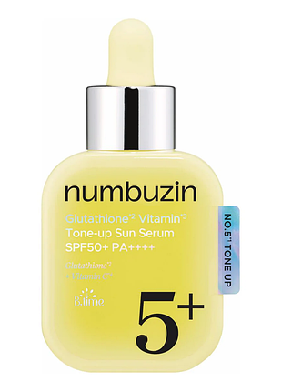 Сонцезахисна сироватка numbuzin no.5 glutathione vitamin tone-up sun serum 30 мл