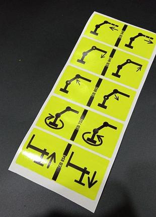 Наклейки на palfinger палфінгер кнопки кран crane