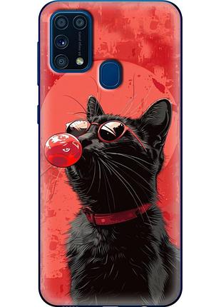 Чохол силіконовий з картинкою на samsung galaxy m31 (m315) (стильний котик)
