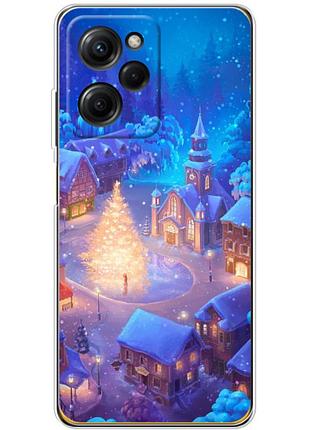 Чехол силиконовый с картинкой на xiaomi poco x5 pro 5g (новогодний)