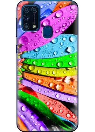 Чохол силіконовий з картинкою на samsung galaxy m31 (m315) (кольорові листки)