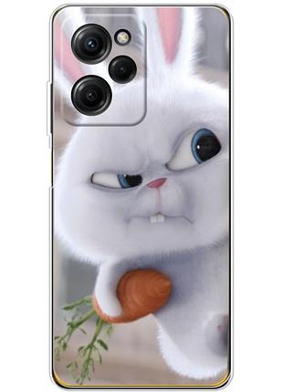 Чохол силіконовий з картинкою на xiaomi poco x5 pro 5g (кролик сніжок)
