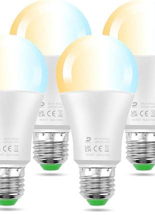 Dusktec - умная led-лампа e27 с bluetooth, управление со смартфона, 12 вт — эквивалент 130 вт, 1300 лм. комплект - 4 штуки
