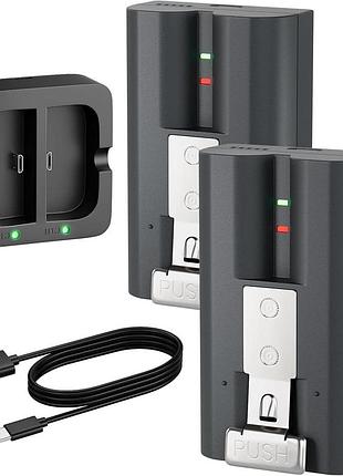 Dintyou - 2 сменные батареи для дверного звонка и камеры ring-video doorbell 2/3/3plus/4 емкостью 6040 мач с зарядной станцией