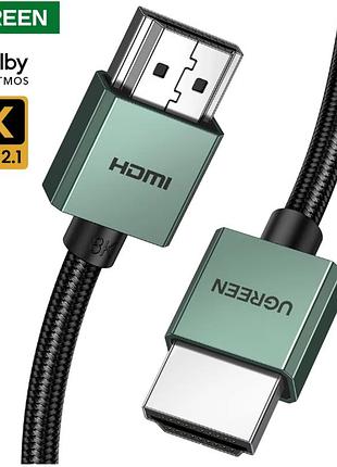 Кабель hdmi 8k ultra hd ugreen hd155 hdmi 2.1 hdr+ 3d 8k@60hz (4k@240hz) vrr earc dts dolby 48 gbps black