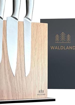 Waldland - магнитный блок для ножей премиум-класса (без ножей) из элегантного и прочного дуба i магнитный держатель для ножей