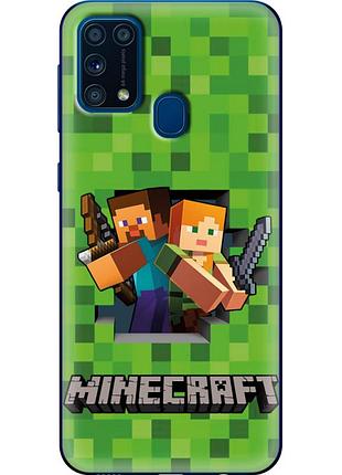 Чехол силиконовый с картинкой на samsung galaxy m31 (m315) (майнкрафт, minecraft)
