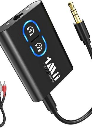 1mii b0305 - передатчик-приемник для телевизора и беспроводных наушников с bluetooth 5.3, aux, разветвитель для 2 наушников