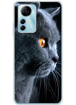 Чехол силиконовый с картинкой на zte blade a72s (британский кот)