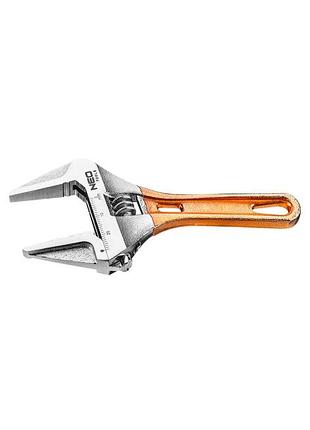 Ключ розвідний neo tools, кований, crv, 118мм, робочий діапазон 0-28мм