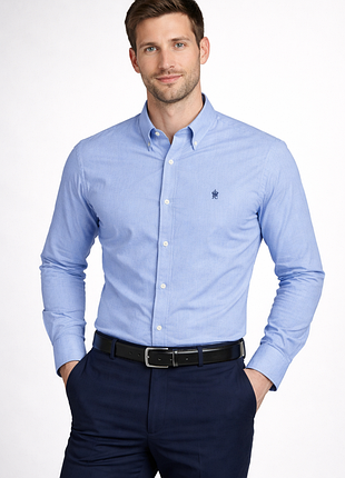 Воротник 42 см french connection size l голубая рубашка oxford нова 100% cotton пуговицы брендированные