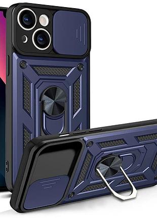 Протиударний чохол для iphone 13 з захистом камери defender (синій)