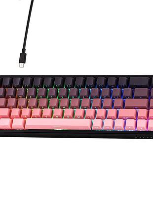 Игровая клавиатура ajazz ak680 max магнитные свитчи. / проводная / rgb подсветка / rapid trigger pink gradient