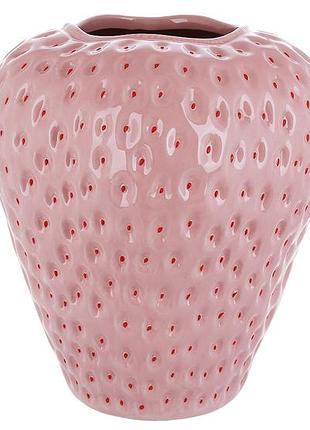 Ваза керамическая strawberry 21*21*26см, цвет - бледно-розовый