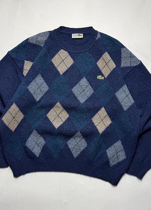Вінтажний светр lacoste / 7 (xl) розмір