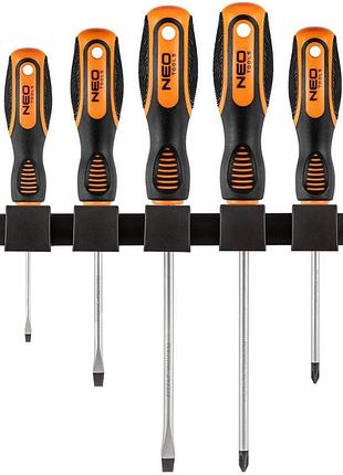 Отвертка neo tools набор 5шт, sl,ph, сталь crv