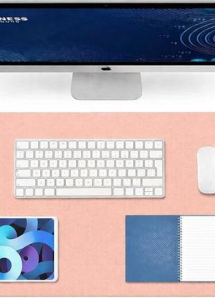 Ігрова поверхня desk mat ultra slim 900x400x18 мм peach/grey