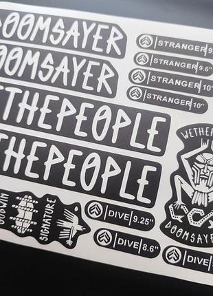 Чорні матові наклейки на велосипед wethepeople раму we the people