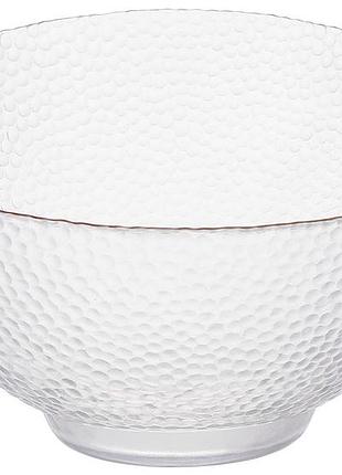 Салатник скляний bauble d17.5*12см, колір - прозорий із золотим обідком.