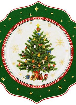 Тарелка фарфоровая d21*1.3см christmas story