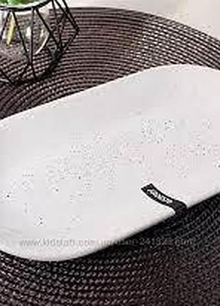 Блюдо овальне ardesto bagheria, 25х13 см, bright white, кераміка