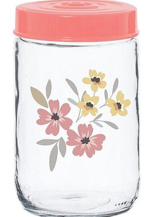 Банка herevin pink flowers 1 л