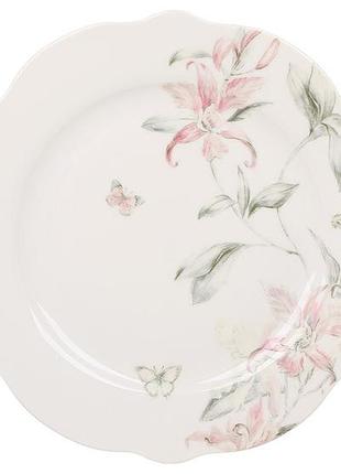 Тарелка фарфоровая d19.5 pink orchid