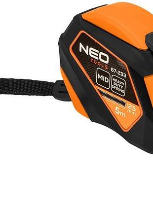 Рулетка neo tools, 5мx25мм, с фиксатором сматывания, магнит
