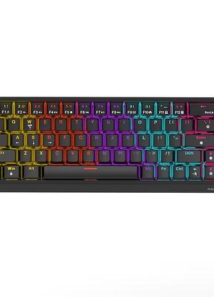 Механічна клавіатура ajazz nk68 v2 з підсвіткою клавіш rgb чорний