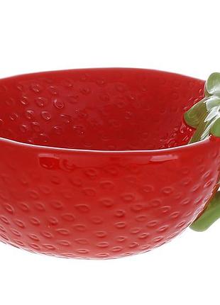 Пиала керамическая strawberry, 400мл, цвет красный