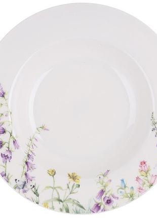 Тарелка фарфоровая суповая 21.5см floral