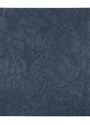 Сервірувальна серветка (плейсмат) з еко - шкіри з тисненням 30*45см floral, колір - синій