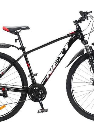 Велосипед crossbike next 2025 29" 18" чорний-червоний