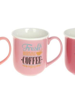 Кружка фарфоровая coffe, 380мл, 3 дизайна