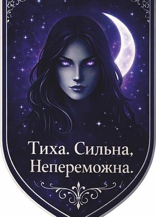 Шеврон тихая сильная непобедимая тёмная ведьма при луне (д-25)
