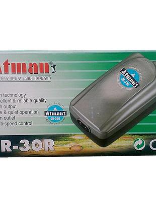 Двухканальный компрессор для аквариума atman cr-30r