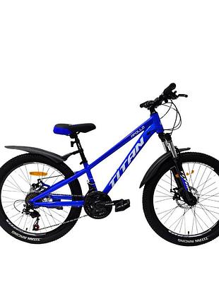 Велосипед titan apollo 2024 24" 11" синій