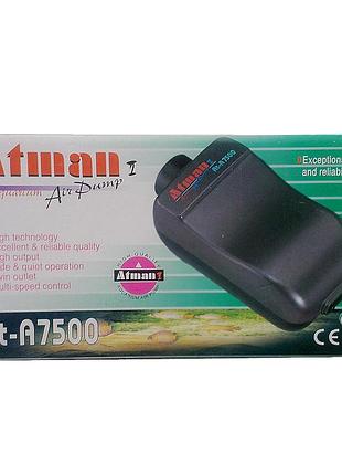 Двухканальный компрессор для аквариума atman at-7500