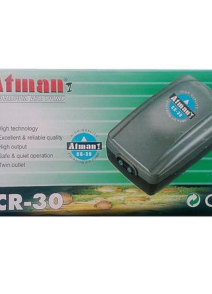 Двухканальный компрессор для аквариума atman cr-30