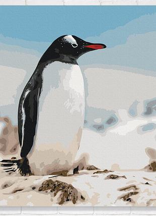 Набір для розпису за номерами для дорослих на дерев’яній основі 40x50 головний сусід українських полярників ©
