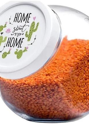 Банка для продуктов bella 1500мл "неваляшка" с цветной крышкой