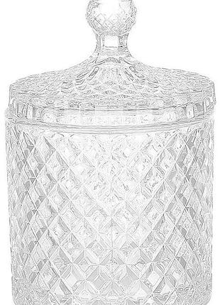 Банка стеклянная "crystal glass" 550 мл со стеклянной крышкой для хранения продуктов