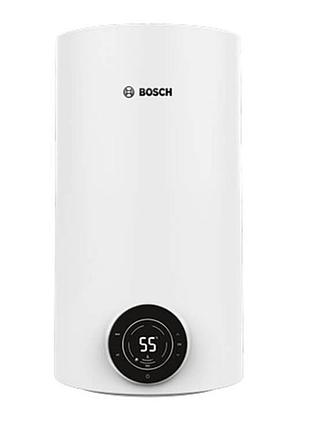 Водонагрівач електр. bosch круглий tronic 4000t, 80л, 2квт, сухий тен, вертикальний монтаж, електр. кер-ння, b, білий
