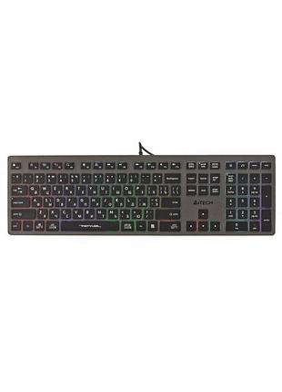 Клавиатура a4tech fstyler fx60h, серый цвет, usb, неоновая подсветка